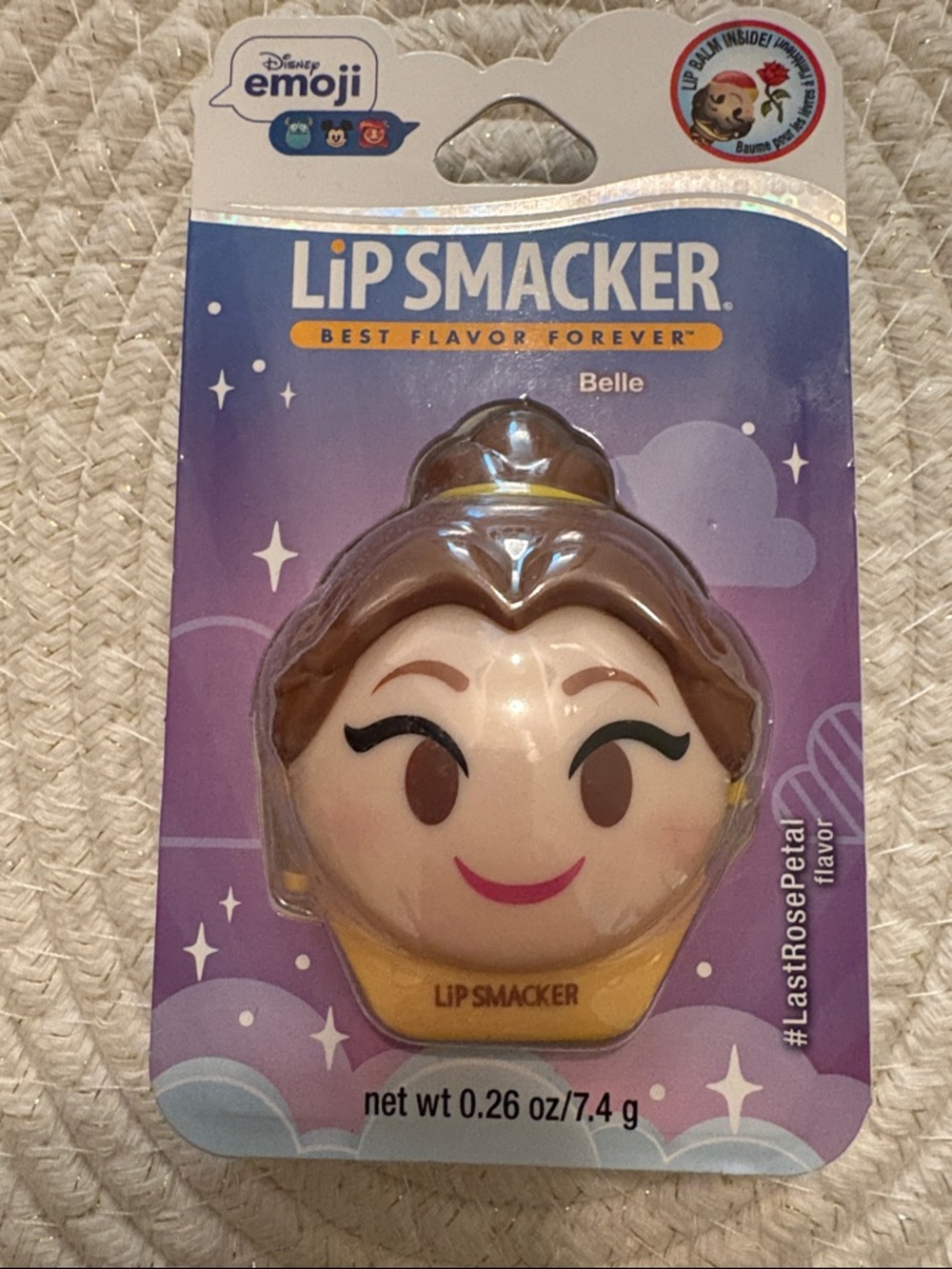 Lip Smacker Disney Emoji Belle Lip Balm - #LastRosePetal flavor